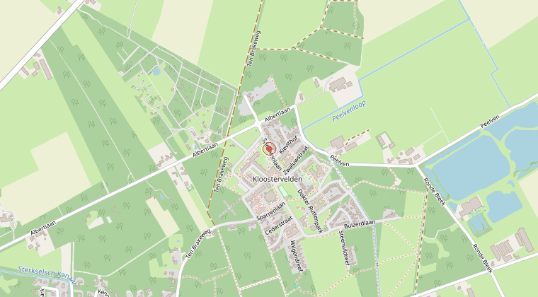 Kaart van de omgeving van de melding