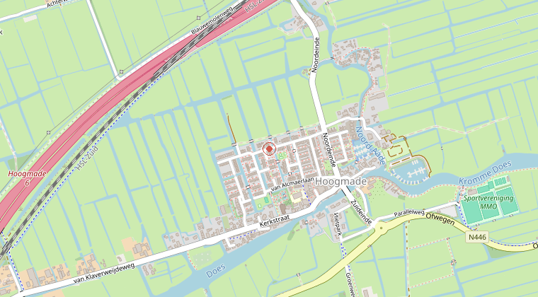 Kaart van de omgeving van de melding