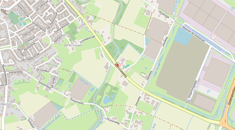 Kaart van de omgeving van de melding