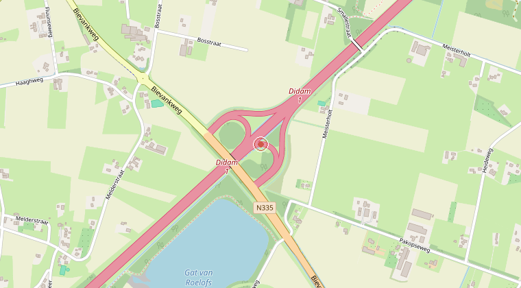 Kaart van de omgeving van de melding