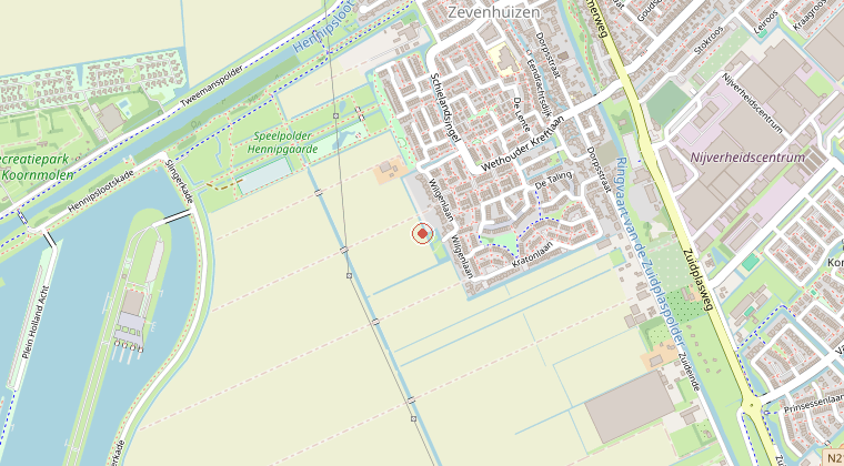 Kaart van de omgeving van de melding