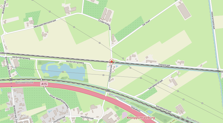 Kaart van de omgeving van de melding