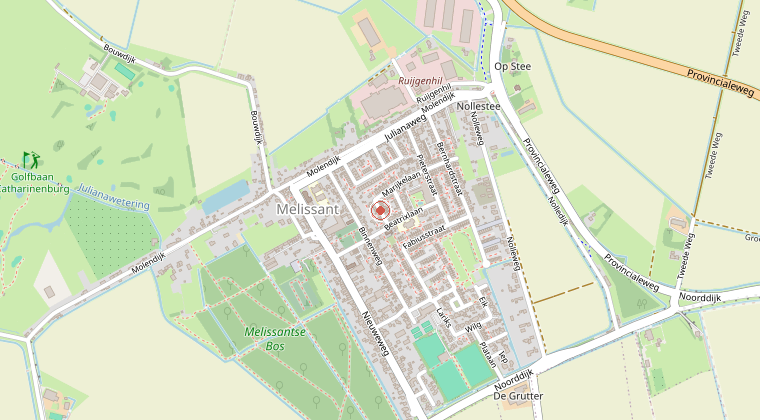 Kaart van de omgeving van de melding