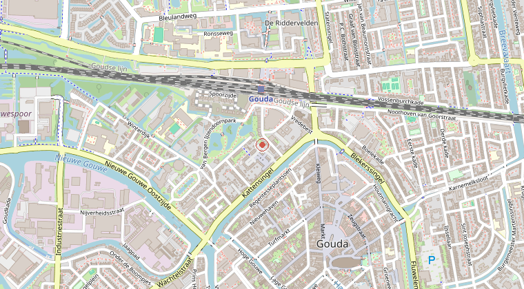 Kaart van de omgeving van de melding