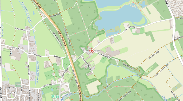 Kaart van de omgeving van de melding