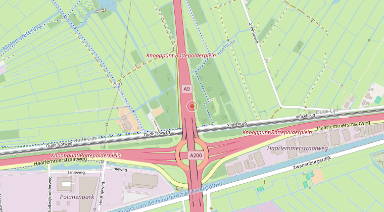 Kaart van de omgeving van de melding