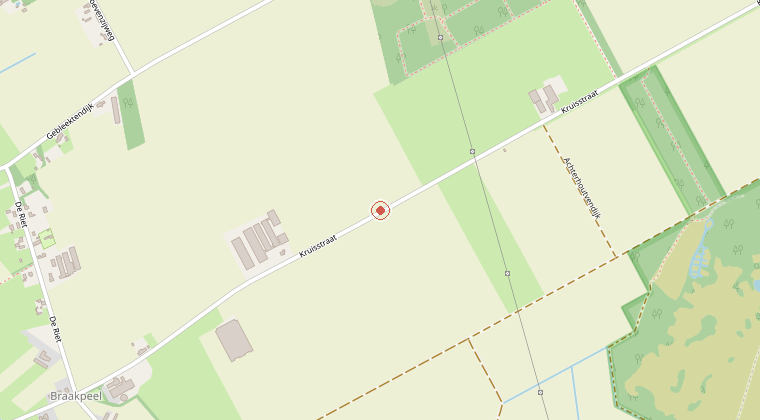 Kaart van de omgeving van de melding