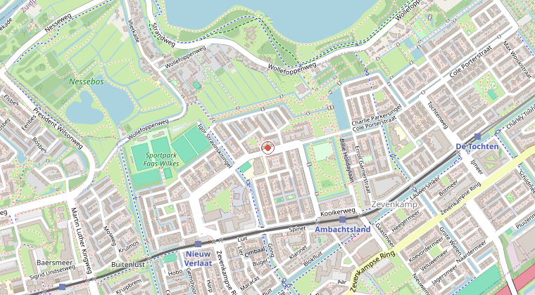 Kaart van de omgeving van de melding