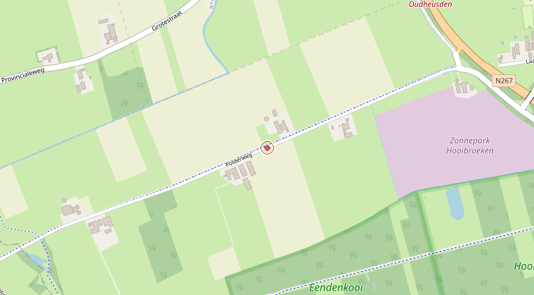 Kaart van de omgeving van de melding