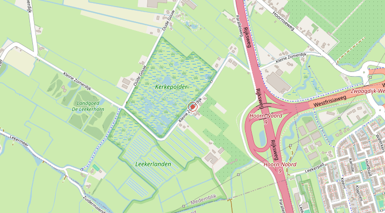Kaart van de omgeving van de melding