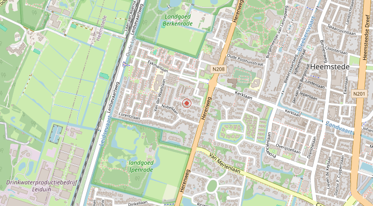 Kaart van de omgeving van de melding