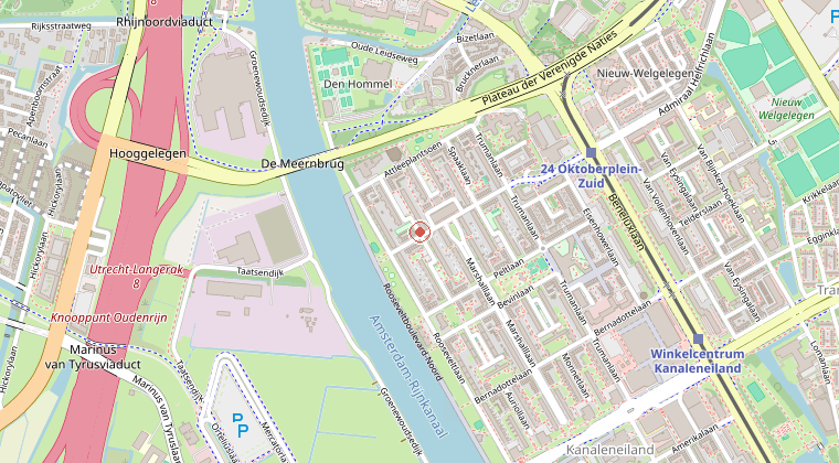 Kaart van de omgeving van de melding