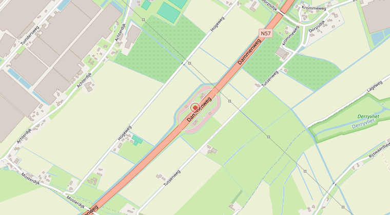 Kaart van de omgeving van de melding