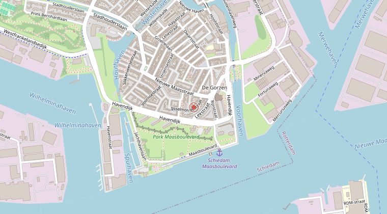 Kaart van de omgeving van de melding