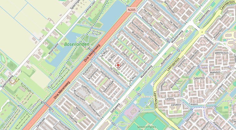 Kaart van de omgeving van de melding