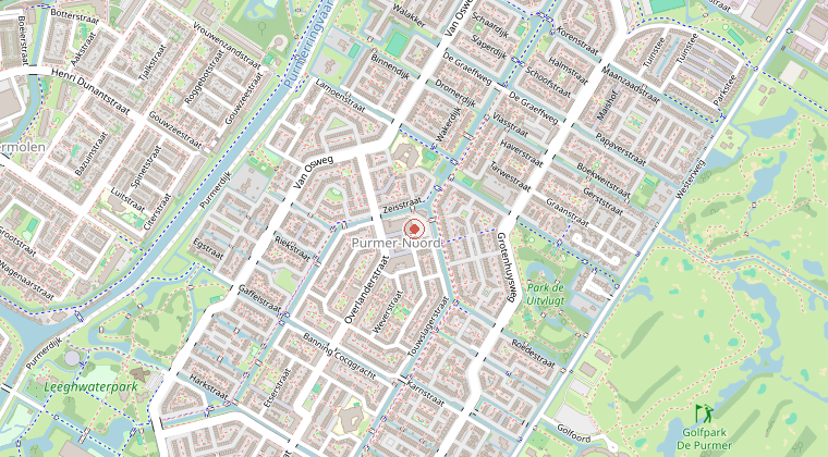 Kaart van de omgeving van de melding