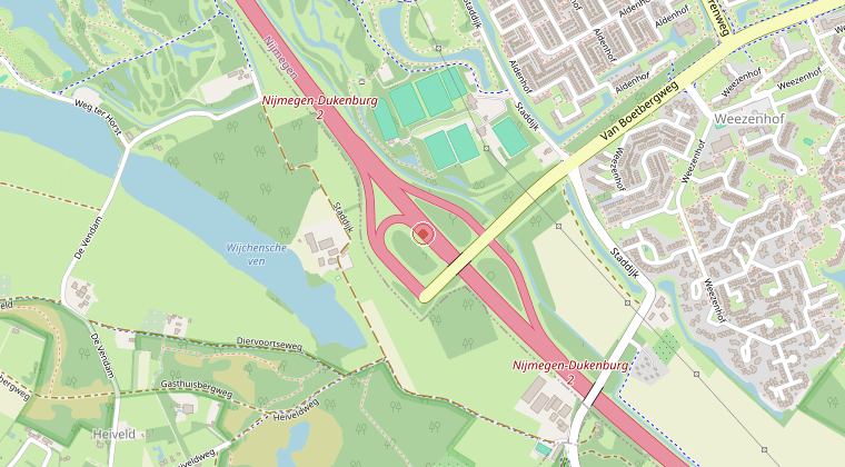 Kaart van de omgeving van de melding