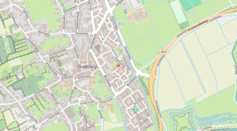 Kaart van de omgeving van de melding