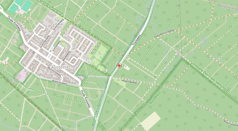Kaart van de omgeving van de melding