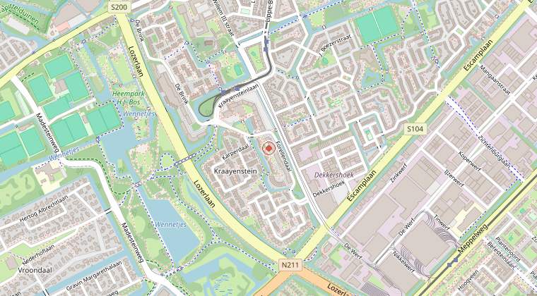Kaart van de omgeving van de melding
