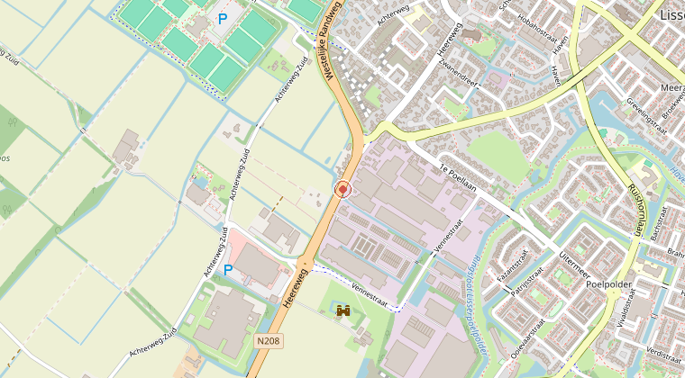 Kaart van de omgeving van de melding