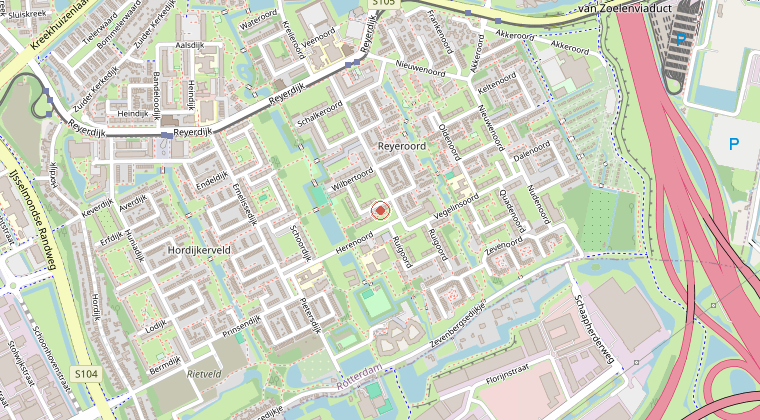 Kaart van de omgeving van de melding