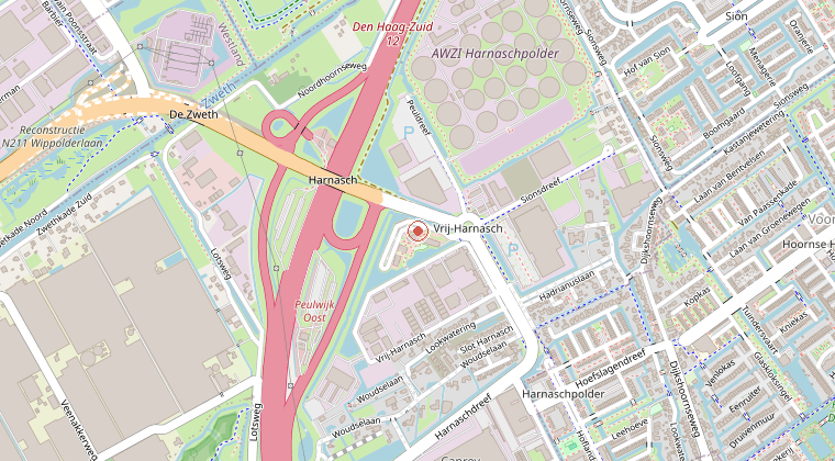 Kaart van de omgeving van de melding