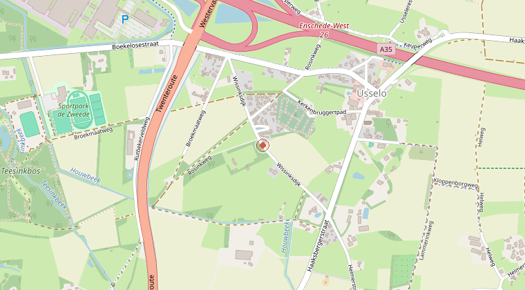 Kaart van de omgeving van de melding