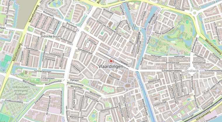 Kaart van de omgeving van de melding