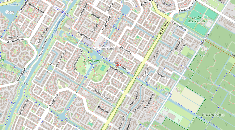 Kaart van de omgeving van de melding