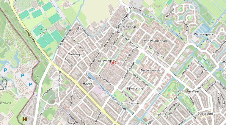 Kaart van de omgeving van de melding