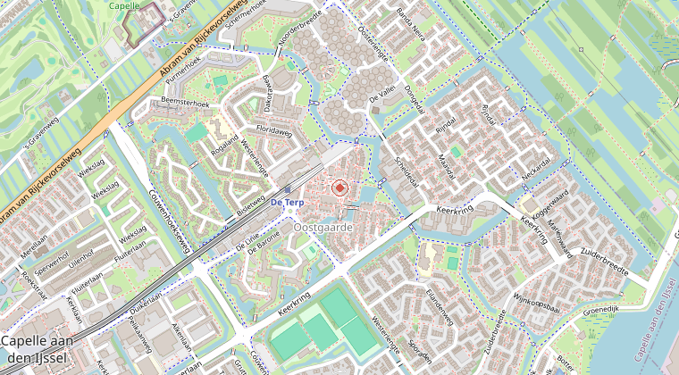 Kaart van de omgeving van de melding