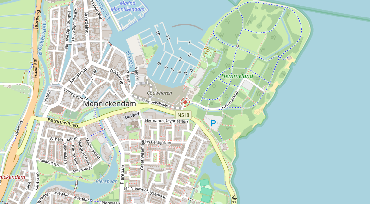 Kaart van de omgeving van de melding