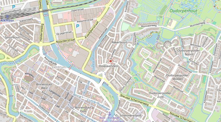 Kaart van de omgeving van de melding