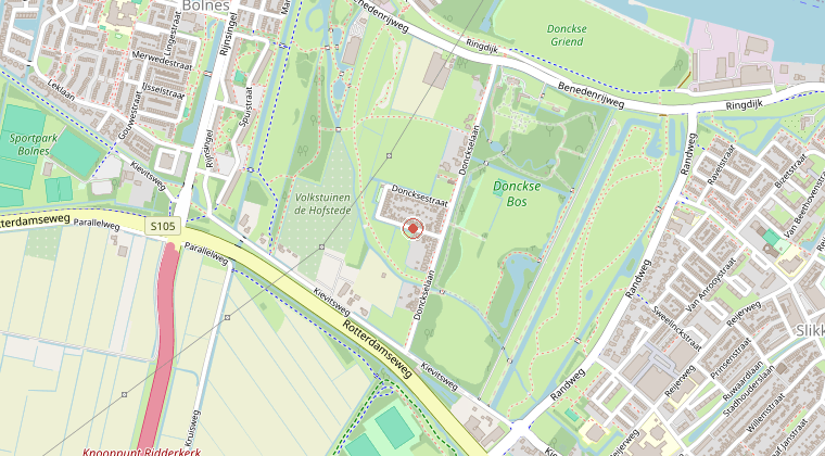 Kaart van de omgeving van de melding