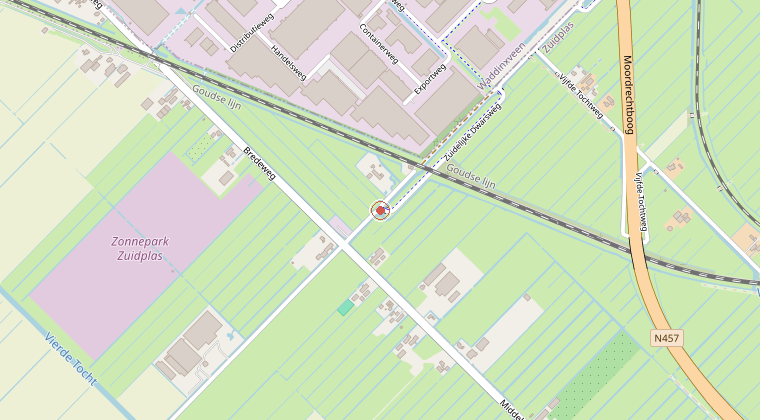 Kaart van de omgeving van de melding