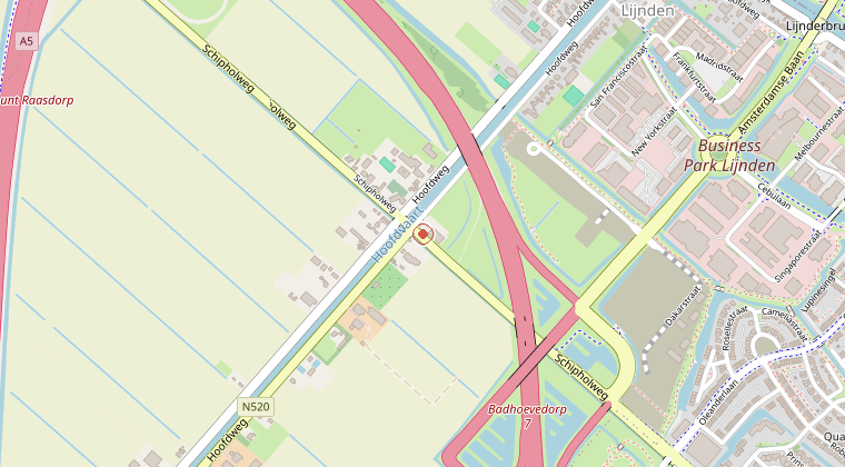 Kaart van de omgeving van de melding