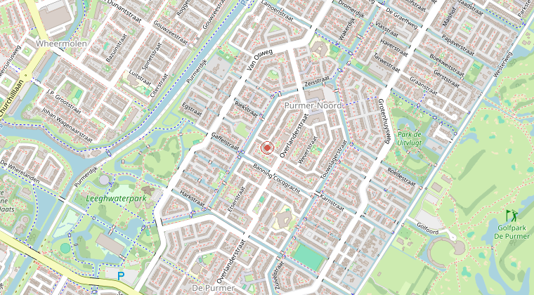 Kaart van de omgeving van de melding