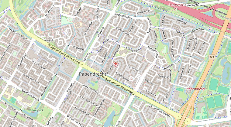 Kaart van de omgeving van de melding