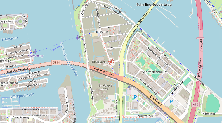 Kaart van de omgeving van de melding