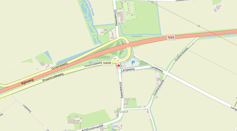 Kaart van de omgeving van de melding