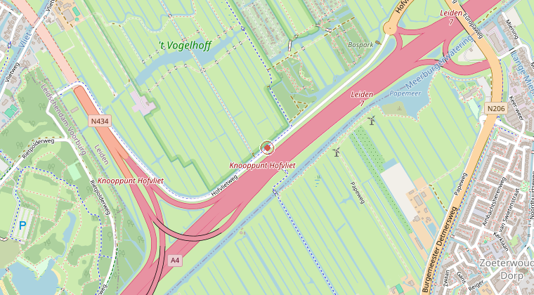 Kaart van de omgeving van de melding