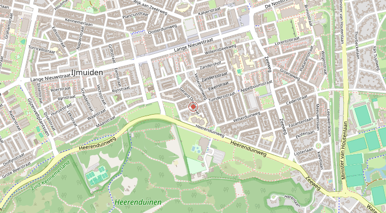 Kaart van de omgeving van de melding