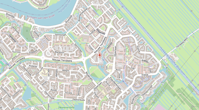 Kaart van de omgeving van de melding
