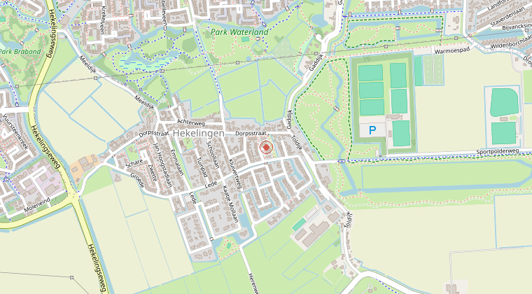 Kaart van de omgeving van de melding