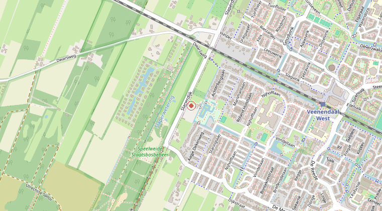 Kaart van de omgeving van de melding