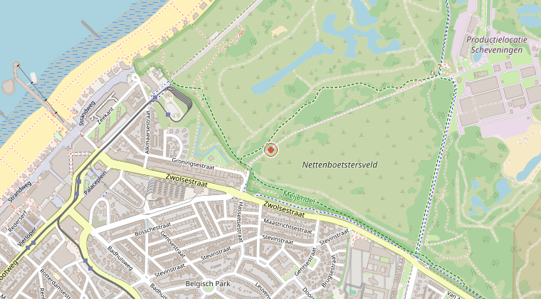 Kaart van de omgeving van de melding