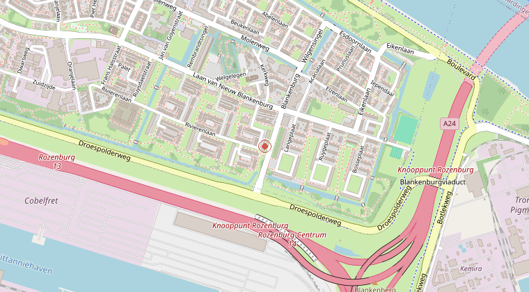 Kaart van de omgeving van de melding