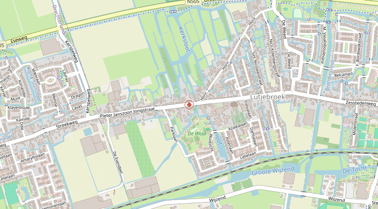 Kaart van de omgeving van de melding