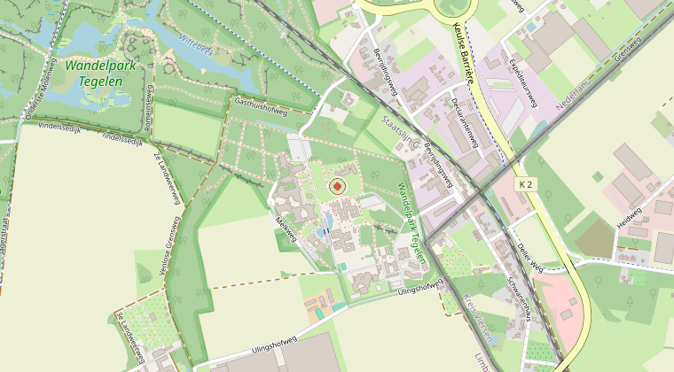 Kaart van de omgeving van de melding